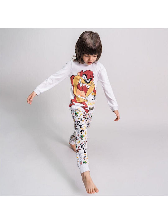 Pyjama Kinder Schlafanzug Looney Tunes Grau