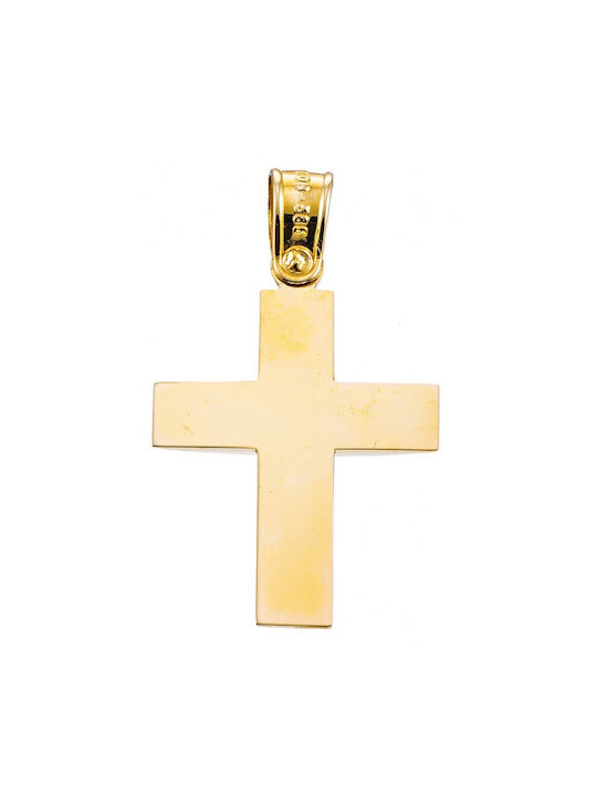 Kreuz Gold/Weißgold St477 14 Karat 14 Karat Kreuz