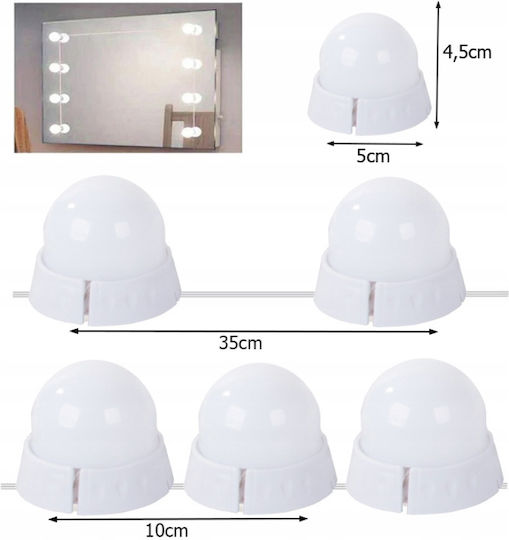 Lustră pentru Oglinzi de Machiaj LED 1.6W Alb natural
