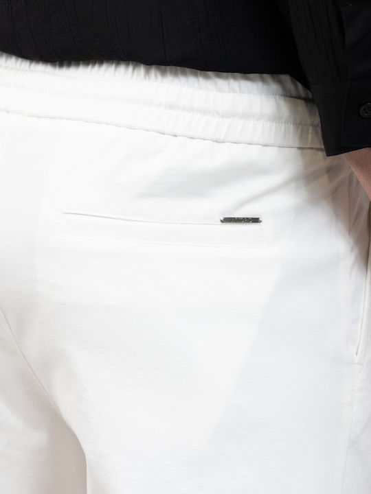 Pantaloni Elastic Alb