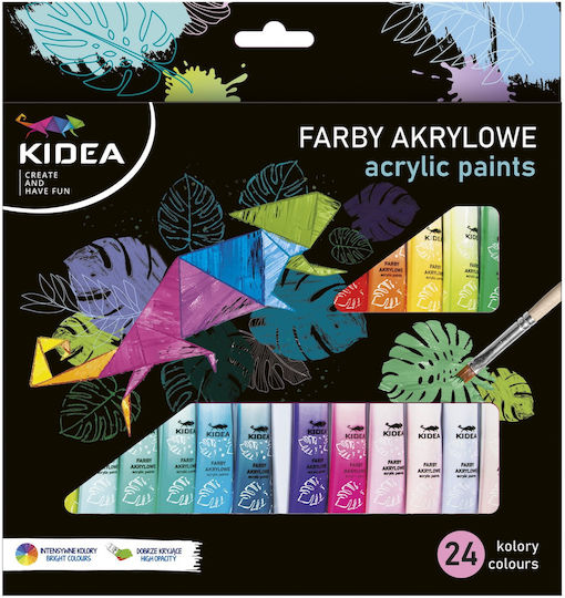 Kidea Acrylic Paint Set in Multicolour color 6ml 24pcs