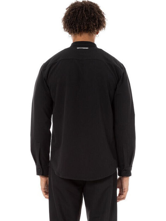 Long-sleeved Denim Shirt Black