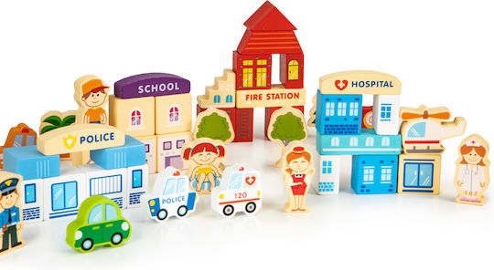 Ecotoys Building Blocks City For 3+ Years 120 Pieces