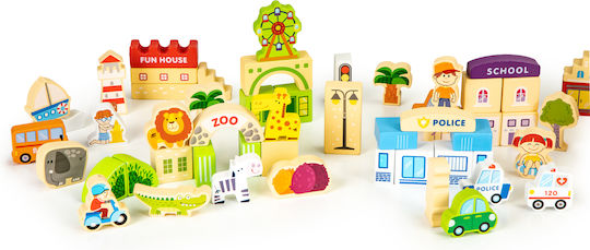 Ecotoys Building Blocks City For 3+ Years 120 Pieces