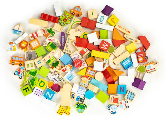 Ecotoys Building Blocks City For 3+ Years 120 Pieces