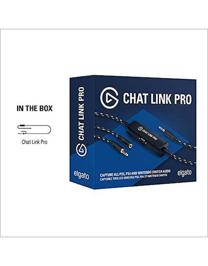 Elgato Chat Link Pro - Audio Adapter, For Ps5, Ps4, Nintendo Switch, Capture Voice Chat, Gameplay Sound, Extra Long Cable