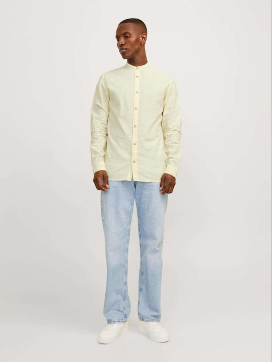 Jack & Jones Men's Shirt Long Sleeve Yellow