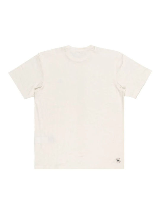 Quiksilver Slub Roundneck Ανδρικό T-shirt Κοντομάνικο Λευκό