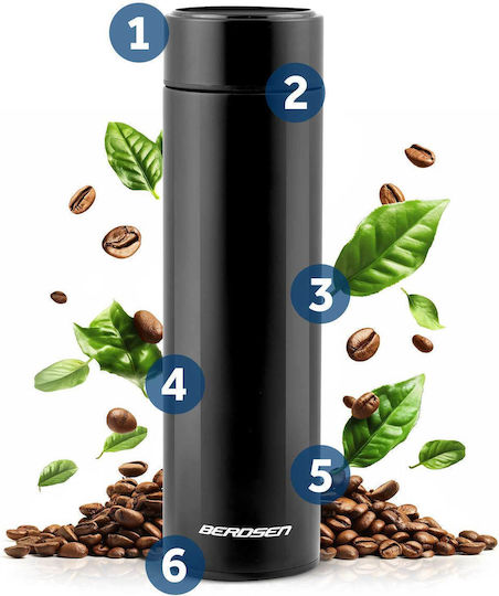 Berdsen Bottle Thermos Stainless Steel 420ml Black