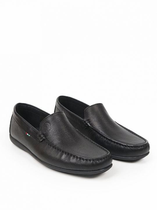 Δερμάτινα Ανδρικά Loafers σε Μαύρο Χρώμα