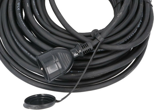AWTools Waterproof Extension Cable Cord 3 x 2.5mm²/20m Black