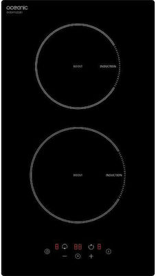 Oceanic Domino Induction Cooktop Autonomous with Child Lock Function 28x56εκ.