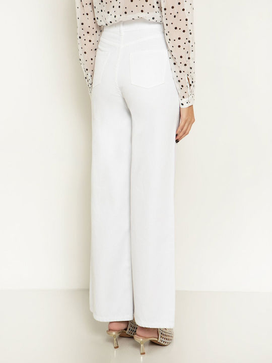 Toi&Moi Women's Denim Trousers White