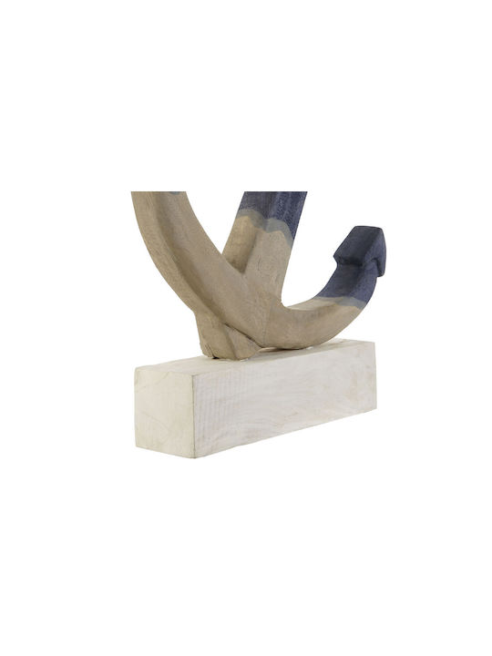 Decorative Figure Home Esprit Blue White Grey Anchor Mediterranean 37,5 X 7,5 X 52 Cm