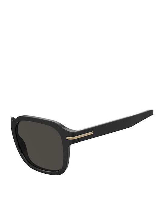 Boss Men's Sunglasses with Black Plastic Frame and Black Lens BOSS1627/S 807IR 51