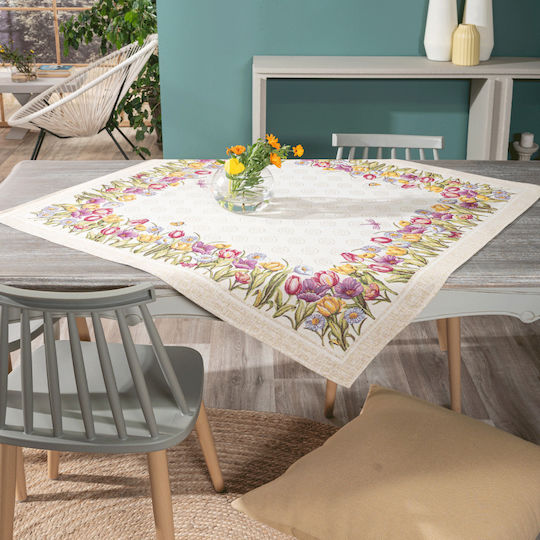 Teoran Fustă Pătrată Set 2buc Cambello Bej 100x100cm