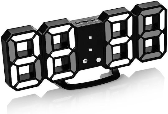 Digital LED Tabletop Clock with Alarm Black ZK11453QWS8B