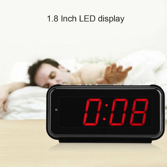 Digital LED Tabletop Clock with Alarm Black ZK11723QWS0