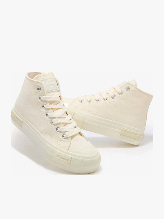 Adidași Flatforms Tip Botine Bej Pentru Femei
