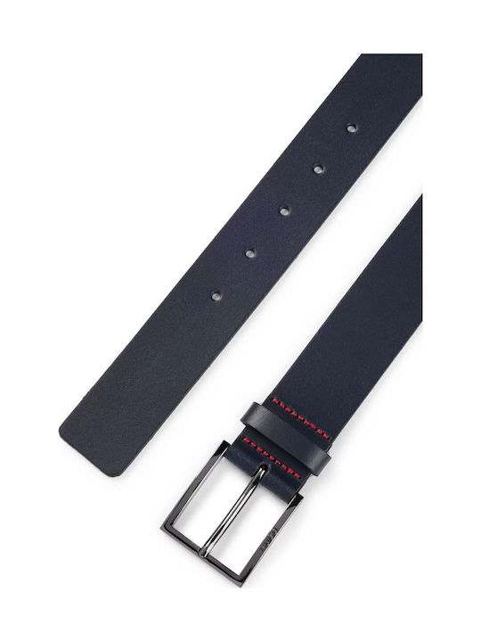 Men's Belt Leather Navy Blue