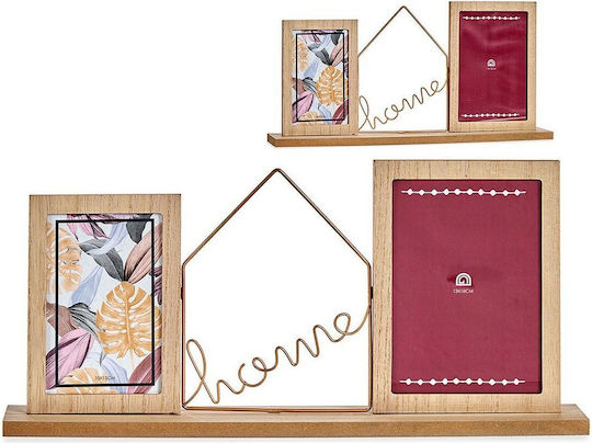 Κορνίζα Home Καφέ Μέταλλο Ξύλο (6 X 21,5 X 46 Cm)