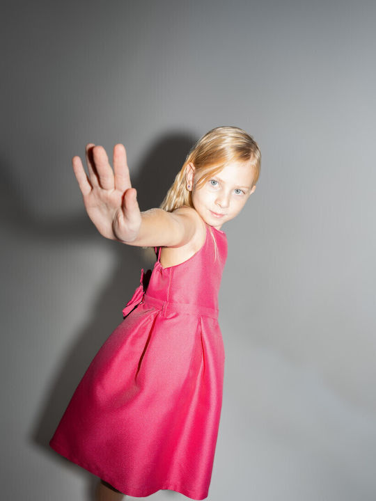 Kinderkleid Ärmellos Fuchsie