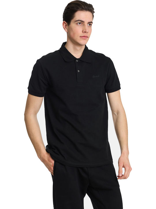 Polo Herrenbluse Kurzarm Schwarz