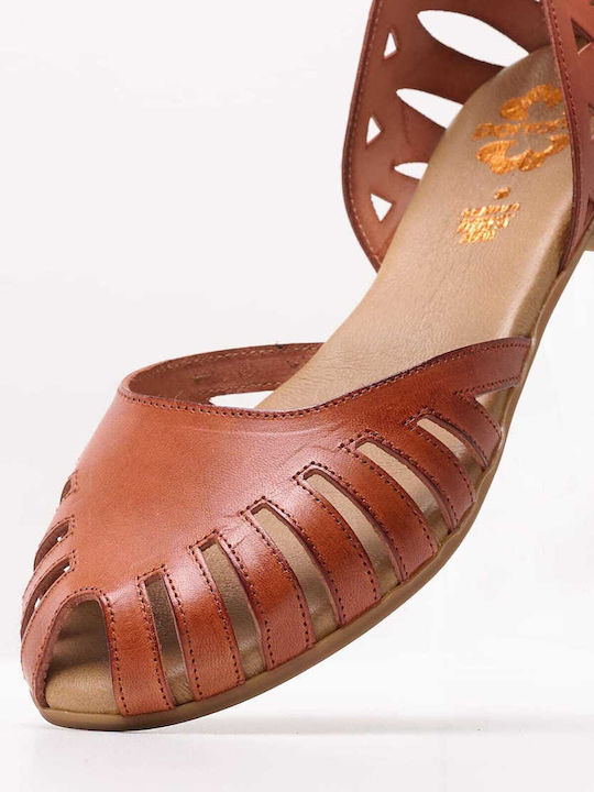 Women's Flats Fi2902 Tan Leather Porronet