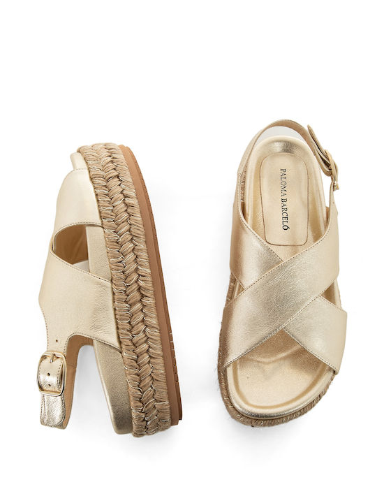 Paloma Barcelo Sandals Francia - Gold (σανδάλια Γυναικείο Gold - 2705-gold)