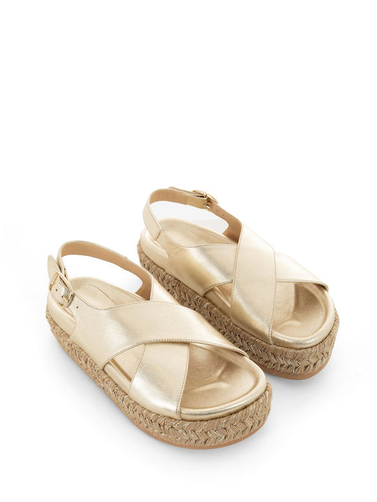 Paloma Barcelo Sandals Francia - Gold (σανδάλια Γυναικείο Gold - 2705-gold)