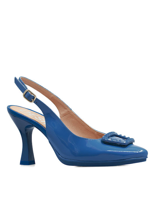 Desiree Shoes Leather Blue Heels