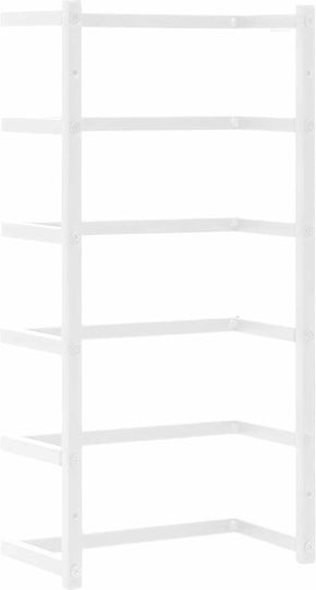 vidaXL Suport Prosoape Rack de Baie cu 6 Locuri De Perete cu șuruburi ​48x48cm Albă