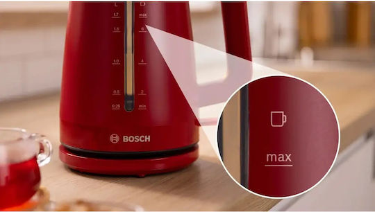Bosch MyMoment Βραστήρας 1.7lt 2400W Κόκκινος