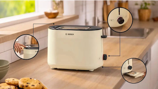 Bosch MyMoment Toaster 2 Slots 950W Beige