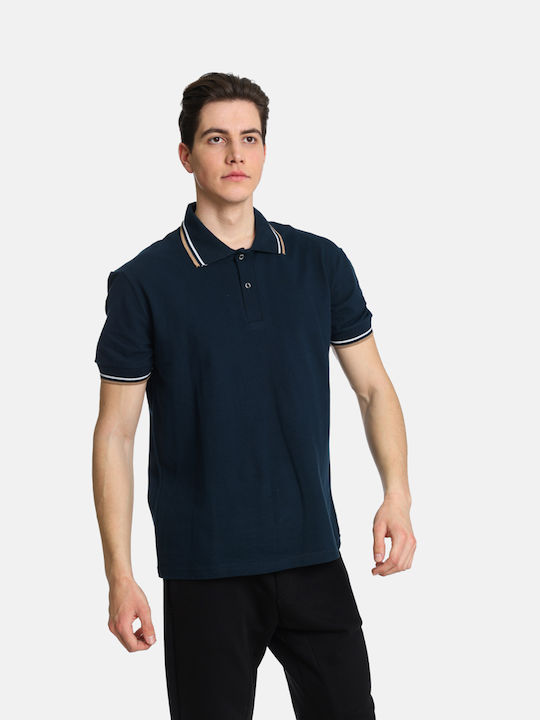 Paco & Co Men's Short Sleeve Blouse Polo Navy