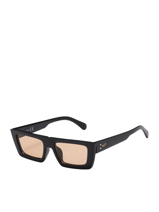 Pervedere Women's Sunglasses with Black Horn-Rimmed Frame and Brown Lenses 2279