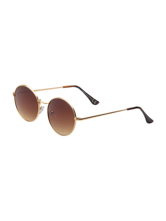 Sunglasses with Gold Metal Frame 01-9872-Gold-Brown