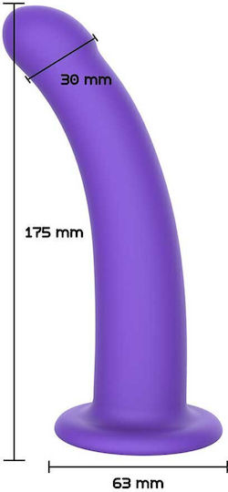 Harness Dildo Large 17.50cm Purple Toyjoy