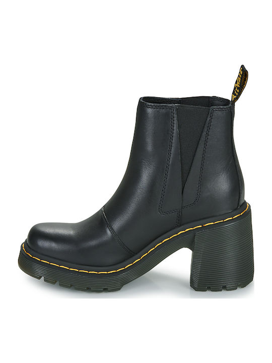 Spence Leather Women's Chelsea Boots with High Heel Black