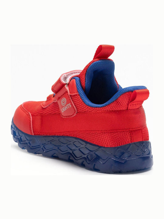 Kids Sneakers Anatomic with Scratch & Lights Red