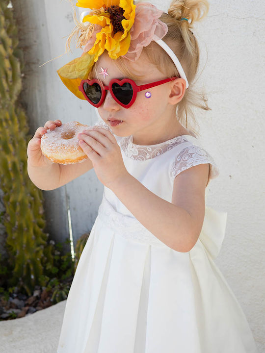 Bambolino Malamo Ecru Baptism Dress Made of Lace