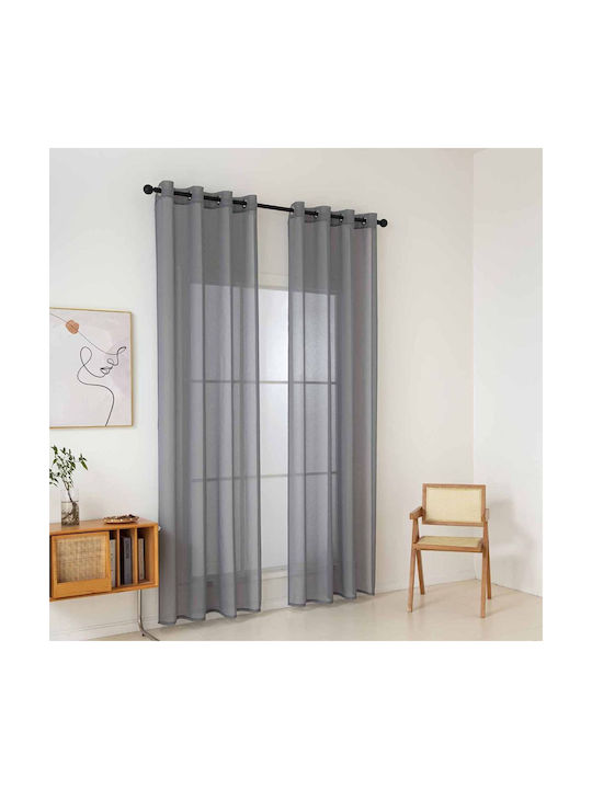 Beauty Home Curtain with Grommet Sharp Art 8448 Gray 2024844800129 300x