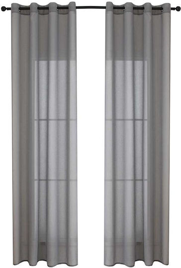 Beauty Home Sharp Art 8448 Ύφασμα Κουρτίνας Γκρι