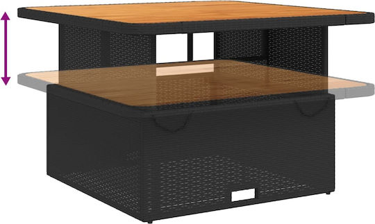 Garten- und Outdoor-Möbelsets 2 Stück Schwarz mit Kissen