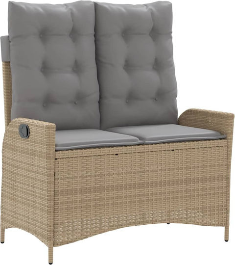 Garten- und Outdoor-Möbelsets 2 Stück Beige mit Kissen