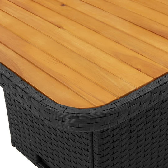 Garten- und Outdoor-Möbelsets 2 Stück Schwarz mit Kissen