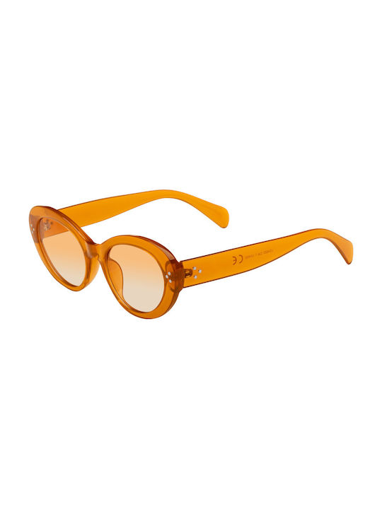 Women's Sunglasses with Orange Plastic Frame and Orange Gradient Lens 01-4820-3