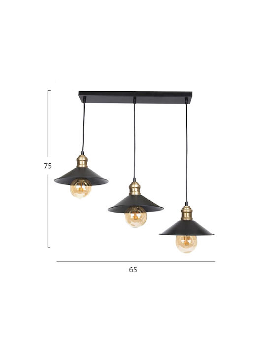 HomeMarkt Pendant Light Black with Socket E27 75cm