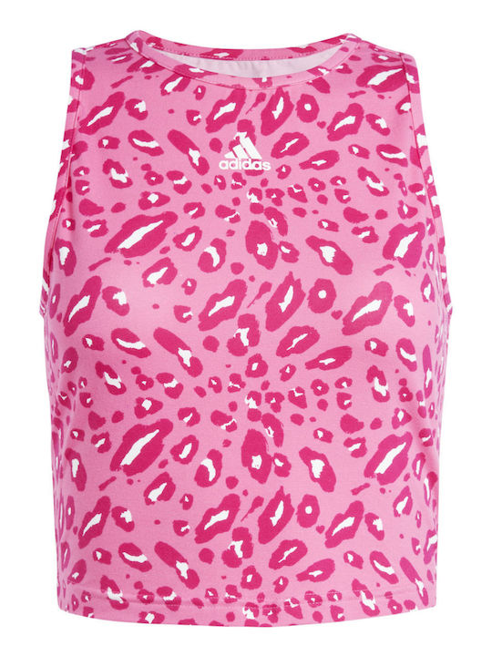Adidas Essentials Women's Athletic Crop Top Sleeveless Fuchsia