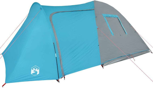 vidaXL Summer Camping Tent Tunnel Blue For 6 People 245x335x195cm